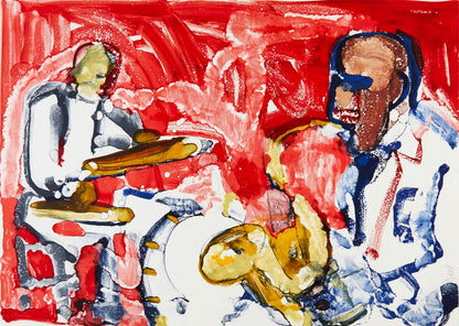 Romare Bearden, Out Corus (rhythm section) (Gelburd/ Rosenberg 70-77), Jazz Series, Lithograph