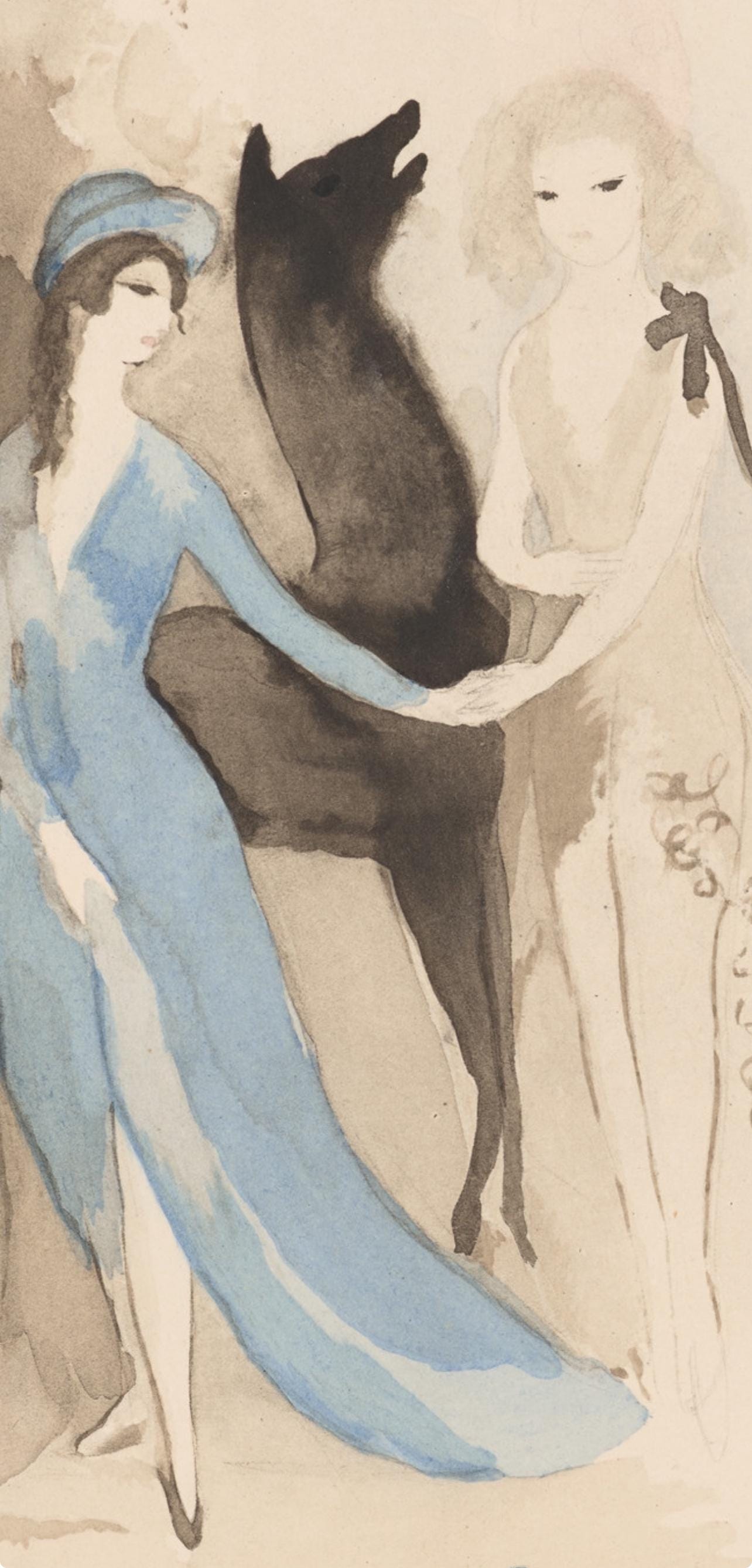 Marie Laurencin, Composition, Les Biches, Lithograph