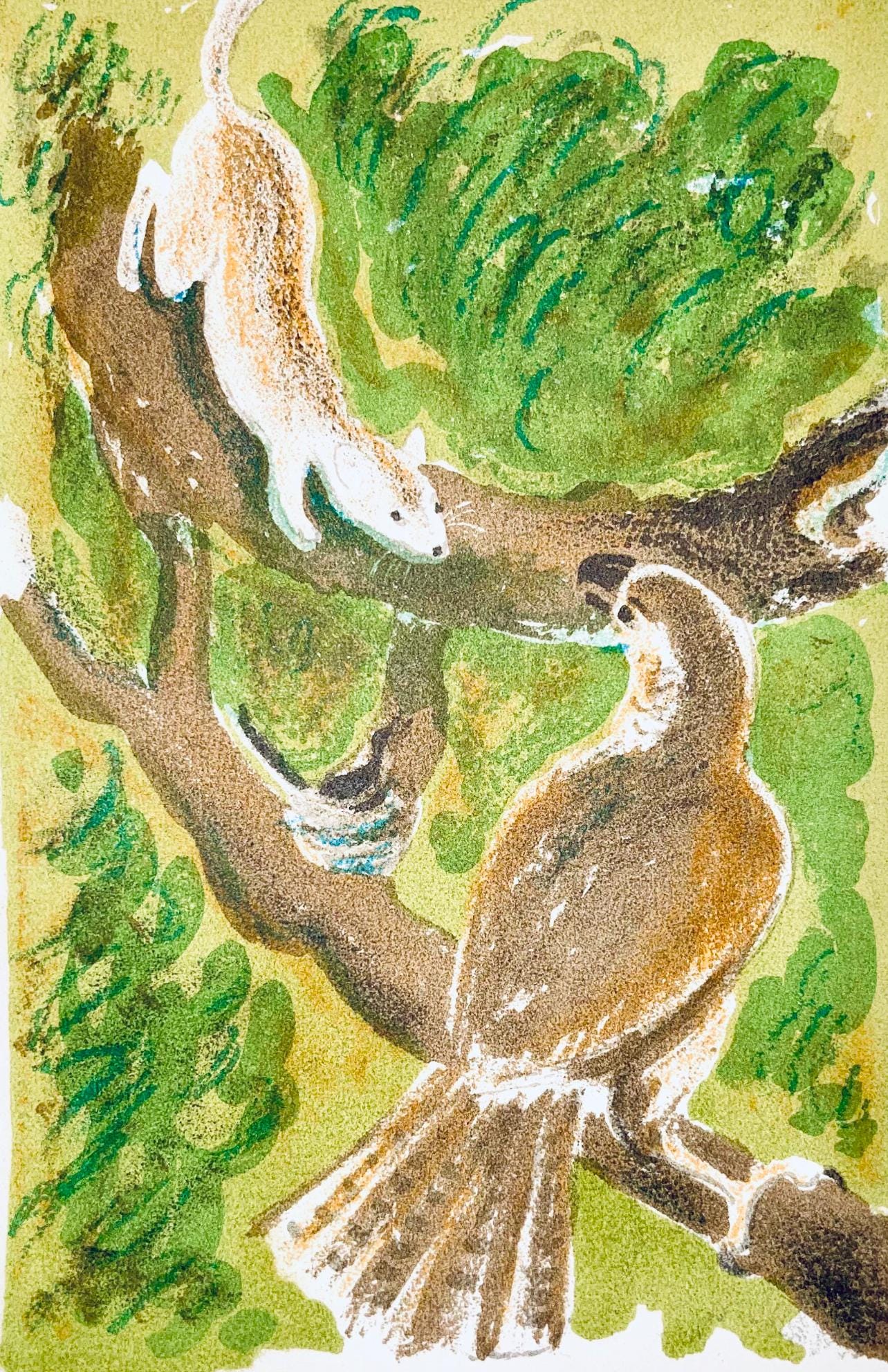 Maurice Mourlot, Composition, De Goupil A Margot, Histoires De Btes, Lithograph