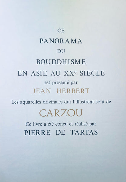 Jean Carzou, Composition, Ce Panorama Du Bouddhisme, Lithograph