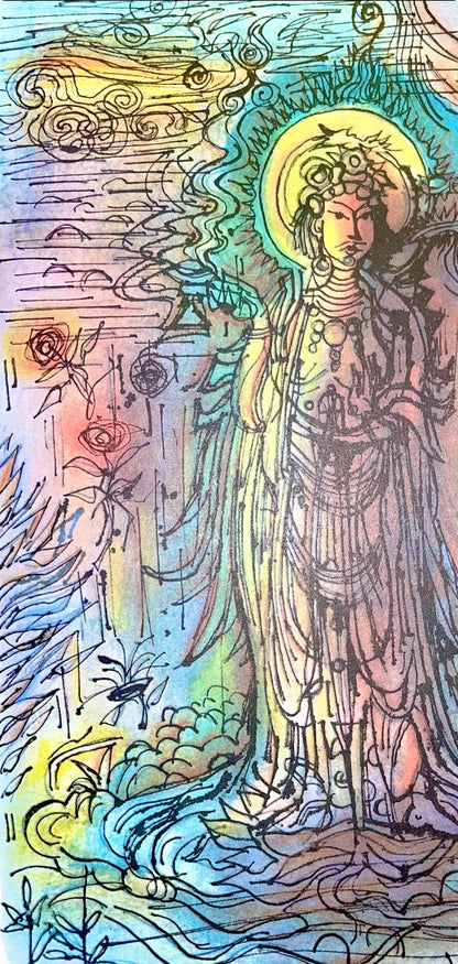 Jean Carzou, Composition, Ce Panorama Du Bouddhisme, Lithograph