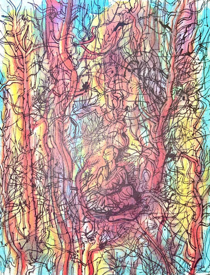 Jean Carzou, Composition, Ce Panorama Du Bouddhisme, Lithograph