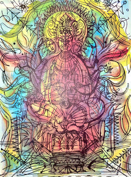 Jean Carzou, Composition, Ce Panorama Du Bouddhisme, Lithograph