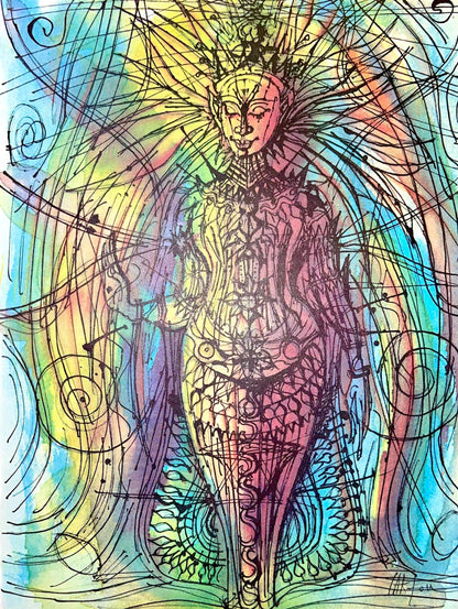 Jean Carzou, Composition, Ce Panorama Du Bouddhisme, Lithograph