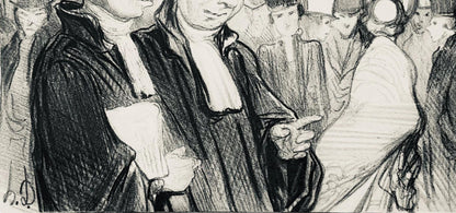 Honor Daumier, Composition, Honor Daumier, Law And Justice, Lithograph