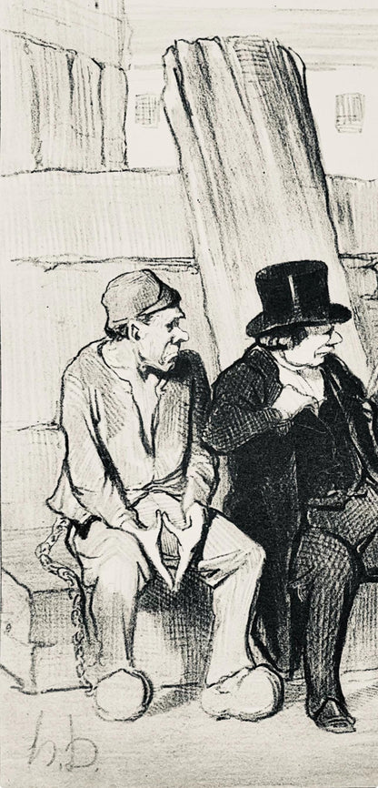 Honor Daumier, Composition, Honor Daumier, Law And Justice, Lithograph