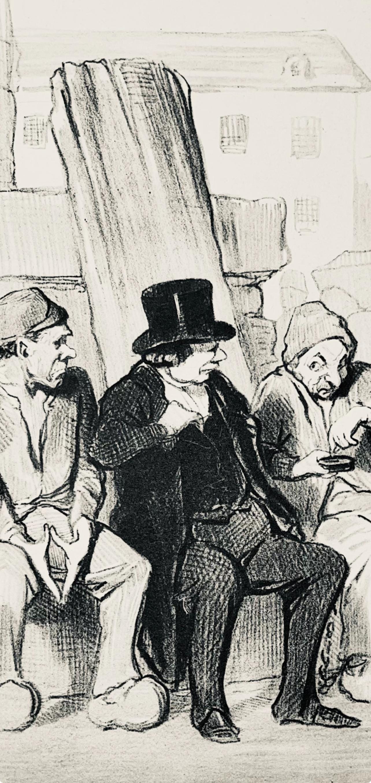 Honor Daumier, Composition, Honor Daumier, Law And Justice, Lithograph