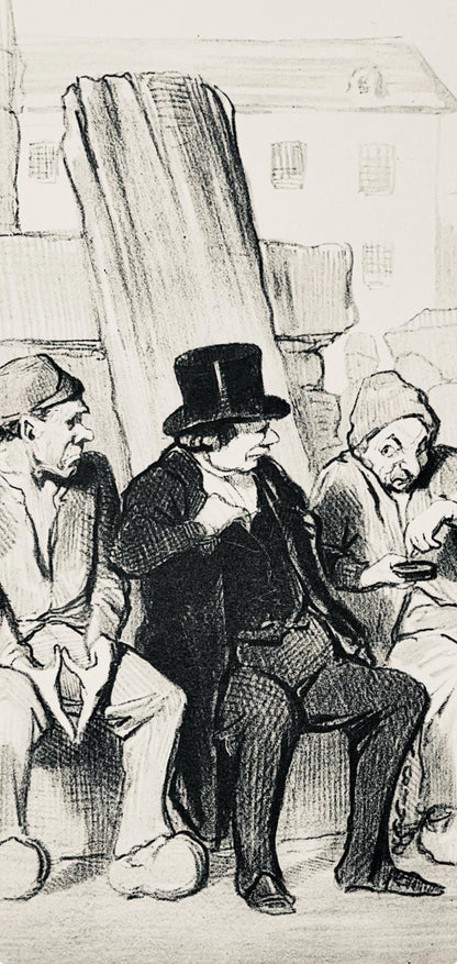 Honor Daumier, Composition, Honor Daumier, Law And Justice, Lithograph