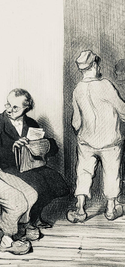 Honor Daumier, Composition, Honor Daumier, Law And Justice, Lithograph