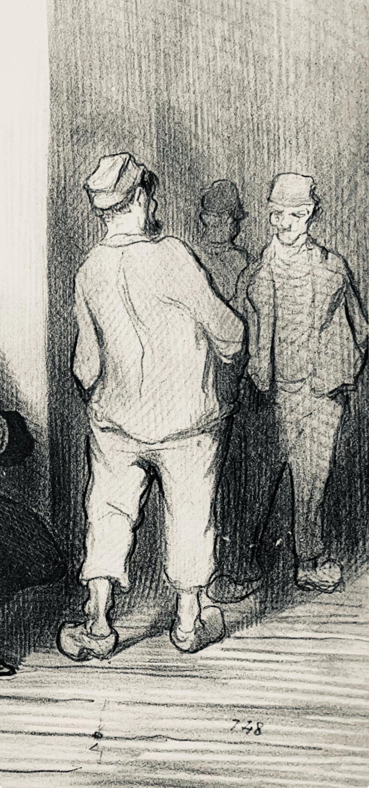 Honor Daumier, Composition, Honor Daumier, Law And Justice, Lithograph