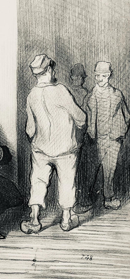 Honor Daumier, Composition, Honor Daumier, Law And Justice, Lithograph