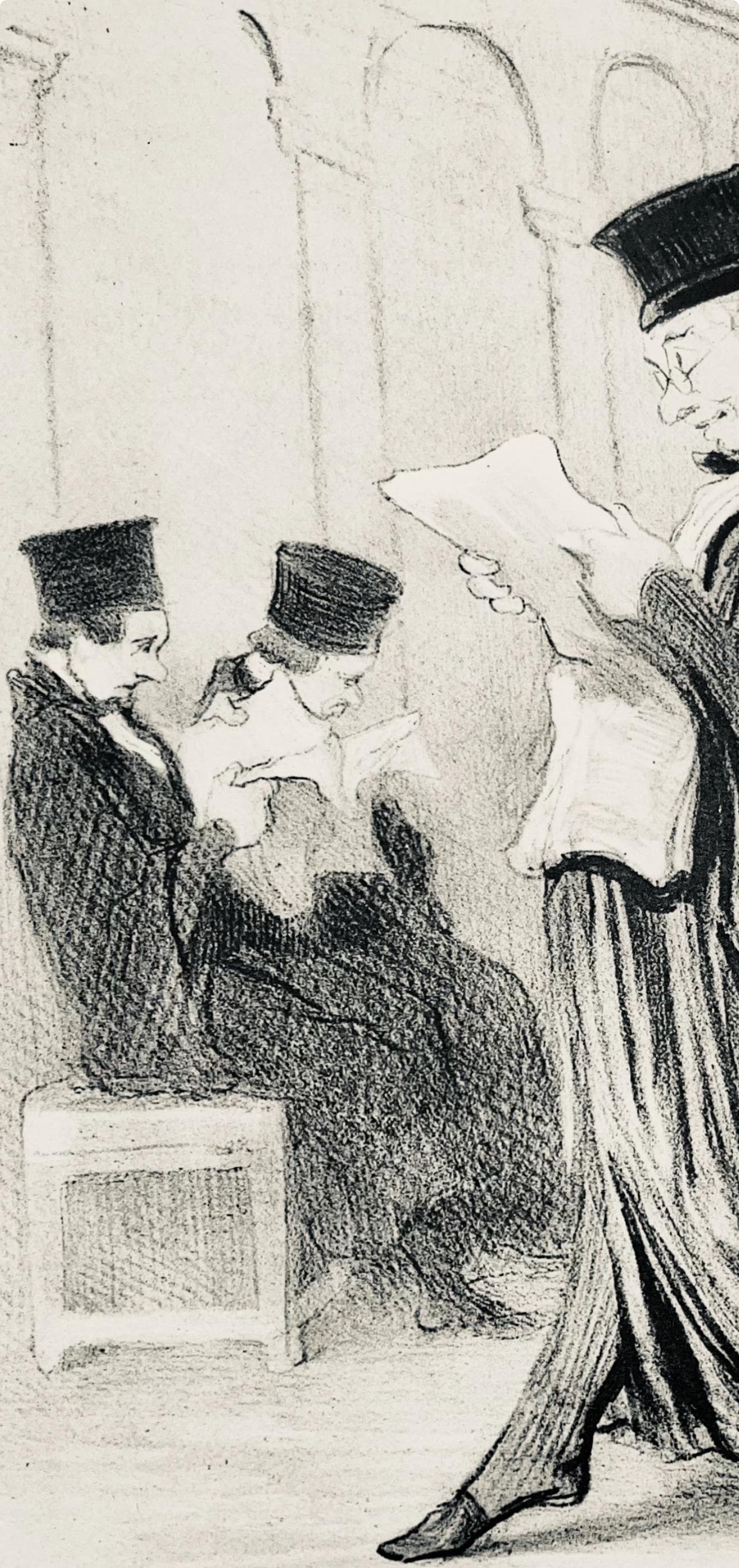 Honor Daumier, Composition, Honor Daumier, Law And Justice, Lithograph