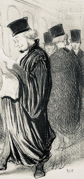 Honor Daumier, Composition, Honor Daumier, Law And Justice, Lithograph