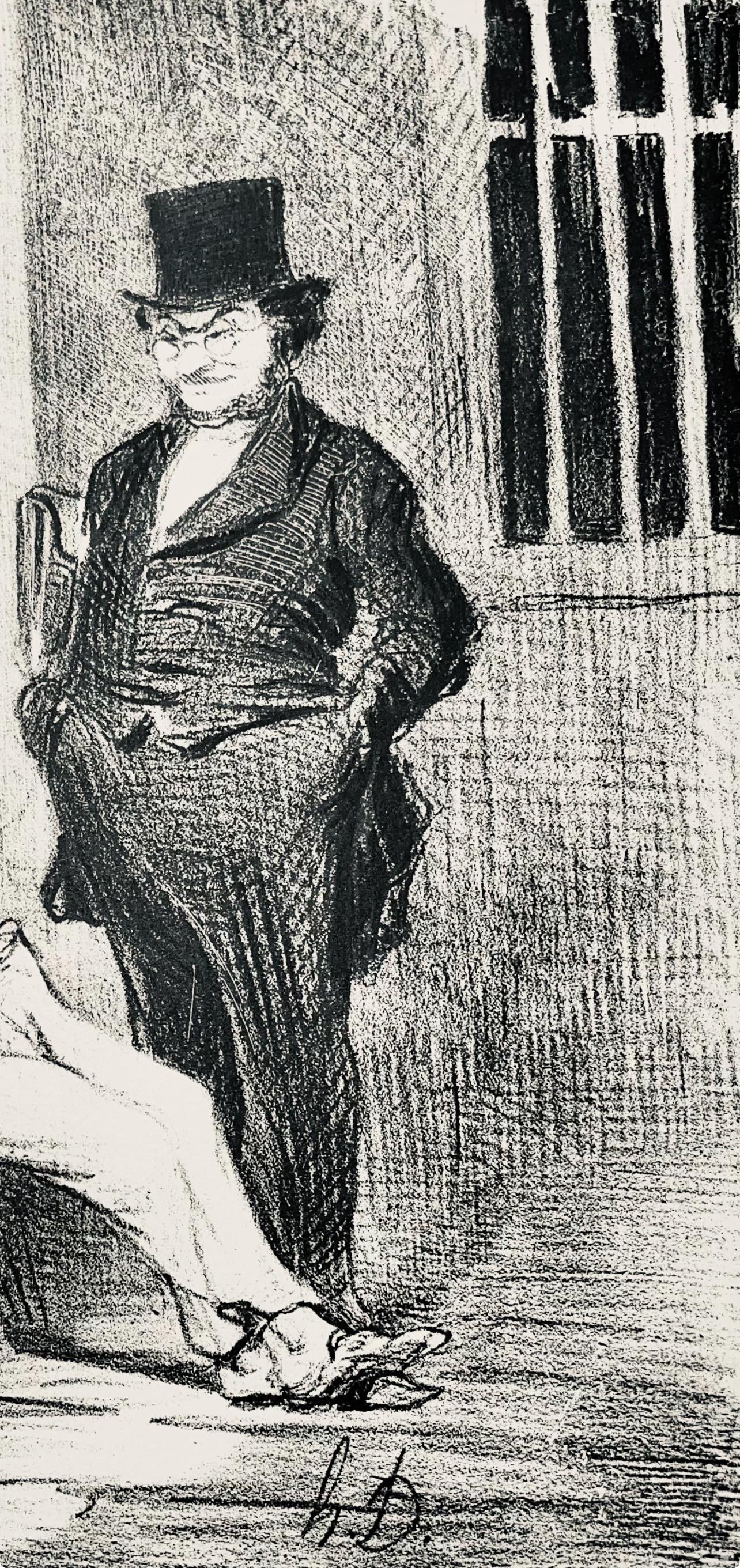 Honor Daumier, Composition, Honor Daumier, Law And Justice, Lithograph