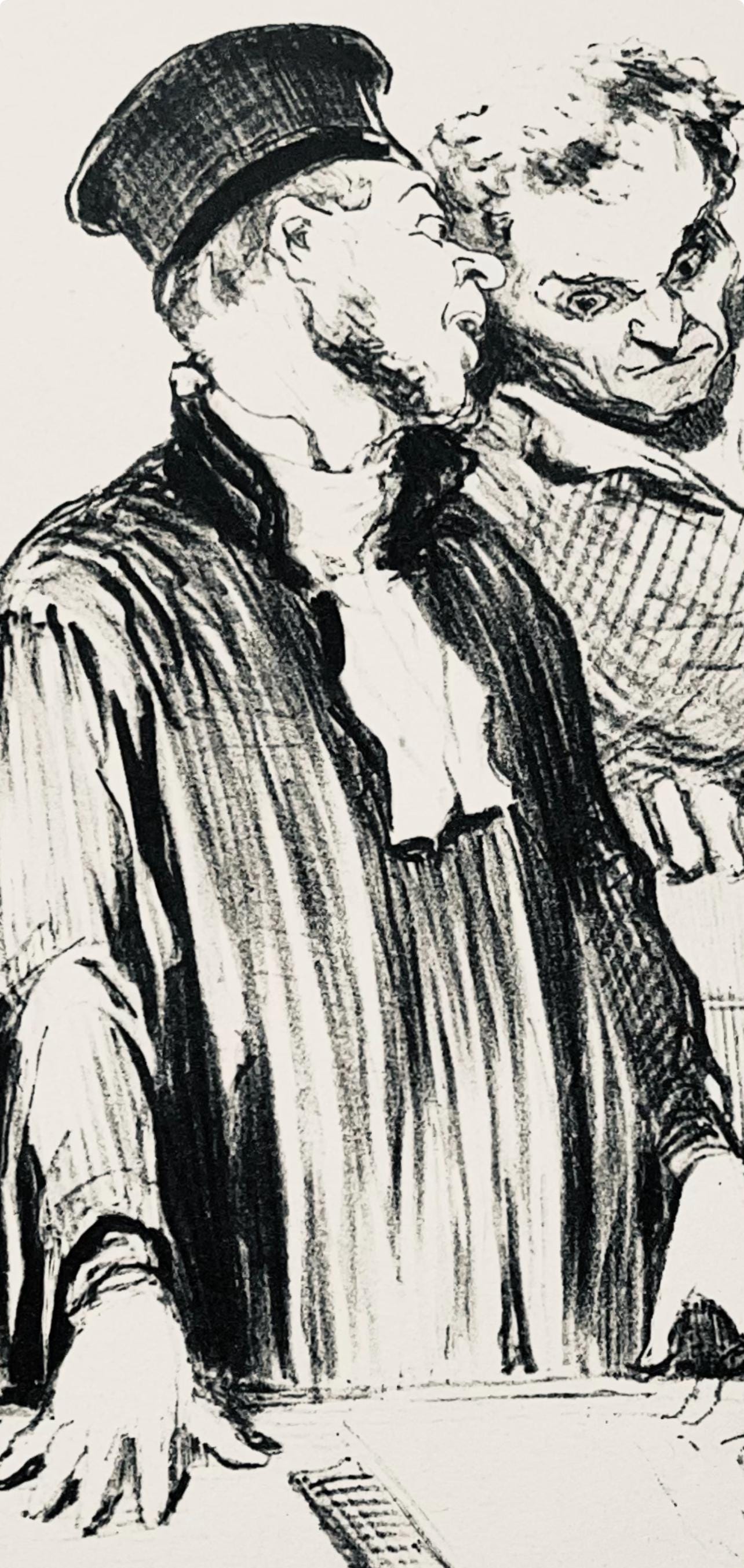 Honor Daumier, Composition, Honor Daumier, Law And Justice, Lithograph