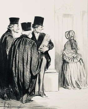 Honor Daumier, Composition, Honor Daumier, Law And Justice, Lithograph