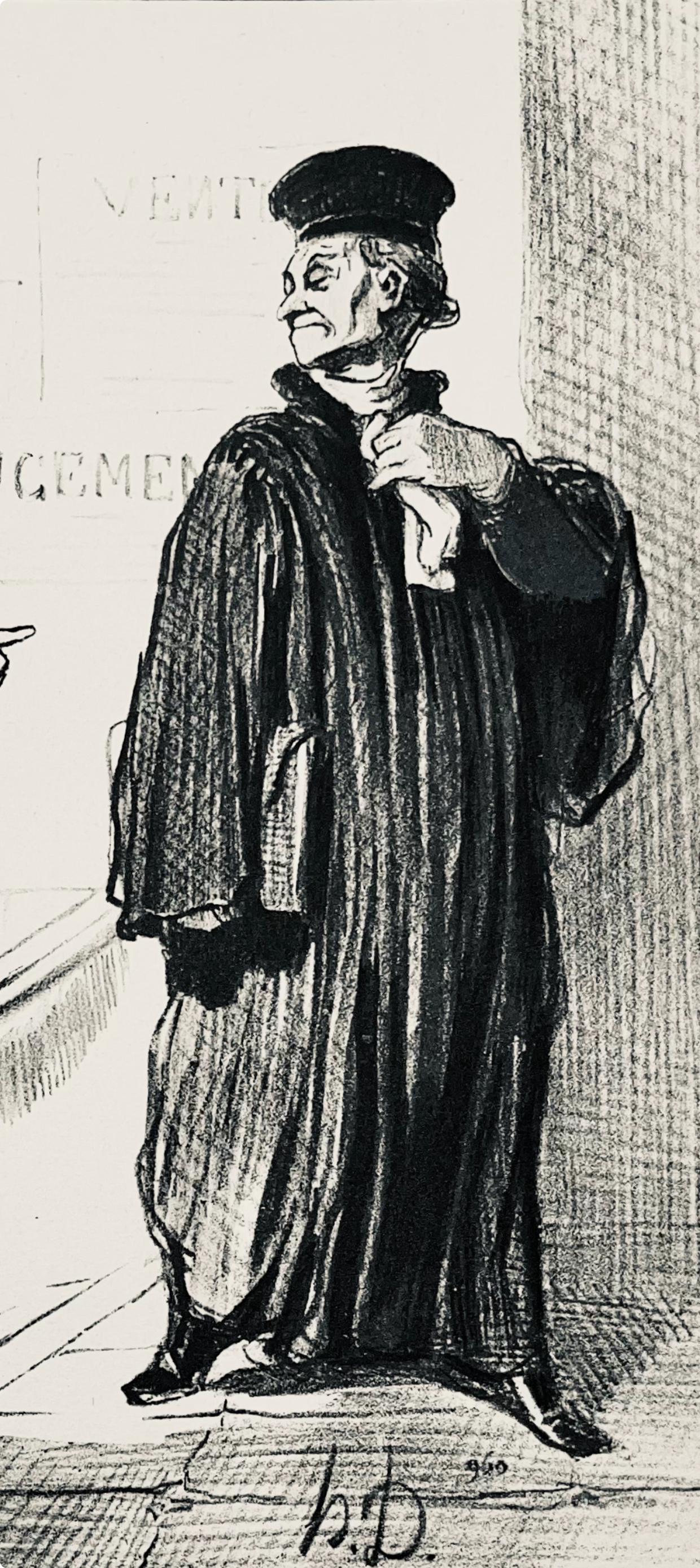 Honor Daumier, Composition, Honor Daumier, Law And Justice, Lithograph