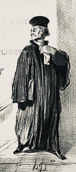 Honor Daumier, Composition, Honor Daumier, Law And Justice, Lithograph