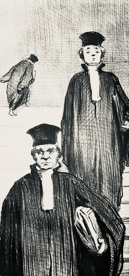 Honor Daumier, Composition, Honor Daumier, Law And Justice, Lithograph