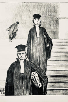 Honor Daumier, Composition, Honor Daumier, Law And Justice, Lithograph