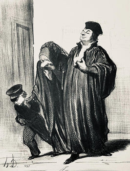 Honor Daumier, Composition, Honor Daumier, Law And Justice, Lithograph