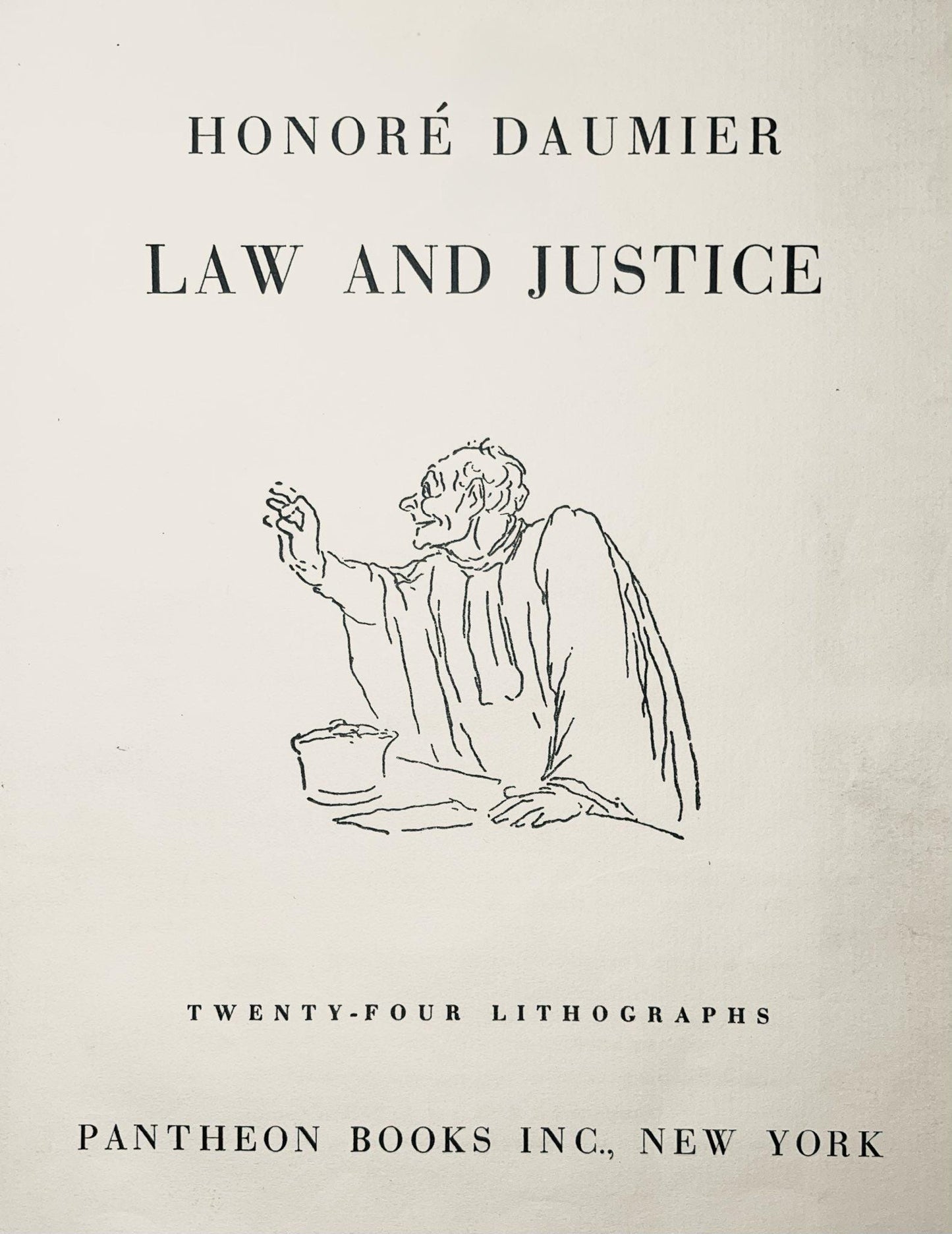 Honor Daumier, Composition, Honor Daumier, Law And Justice, Lithograph