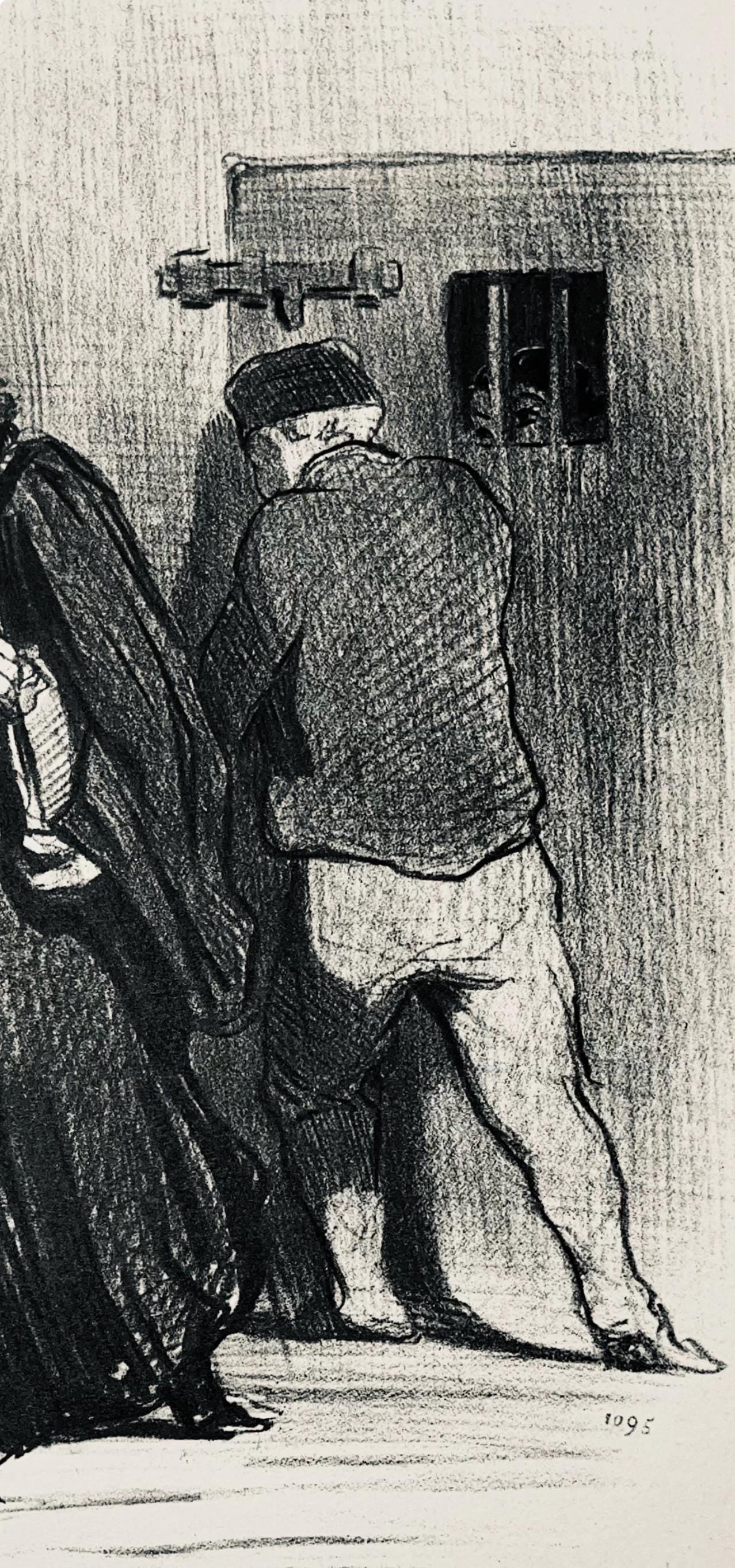 Honor Daumier, Composition, Honor Daumier, Law And Justice, Lithograph