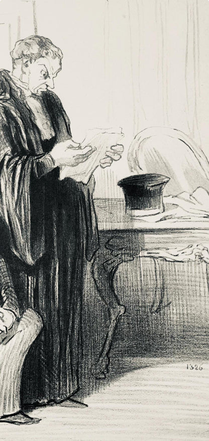 Honor Daumier, Composition, Honor Daumier, Law And Justice, Lithograph