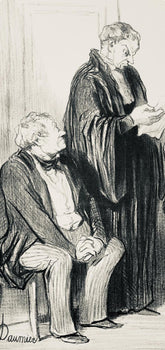 Honor Daumier, Composition, Honor Daumier, Law And Justice, Lithograph