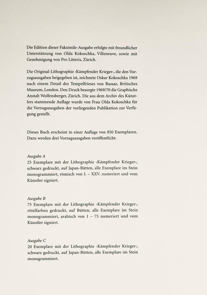 Oskar Kokoschka, Composition, Skizzenbuch Der Italienischen Reise 1963, Lithograph