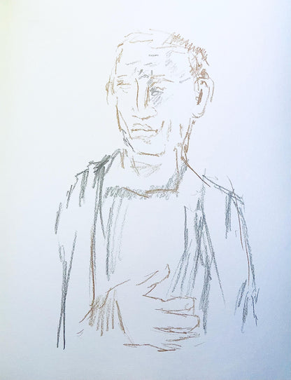 Oskar Kokoschka, Composition, Skizzenbuch Der Italienischen Reise 1963, Lithograph