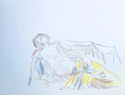 Oskar Kokoschka, Composition, Skizzenbuch Der Italienischen Reise 1963, Lithograph