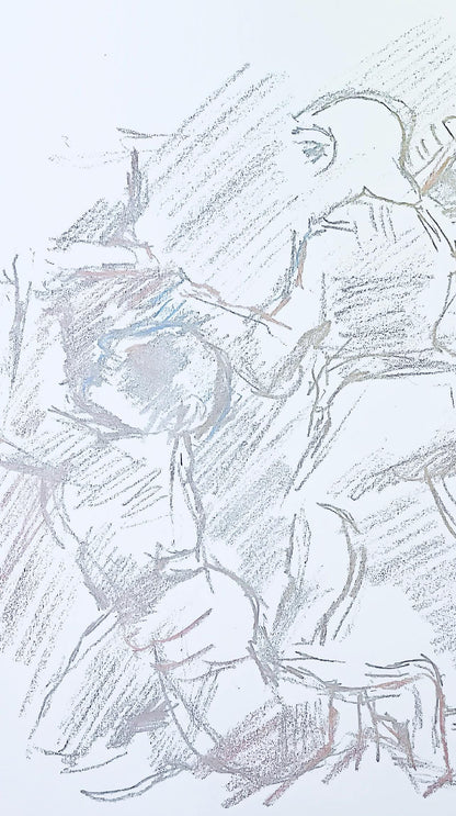 Oskar Kokoschka, Composition, Skizzenbuch Der Italienischen Reise 1963, Lithograph