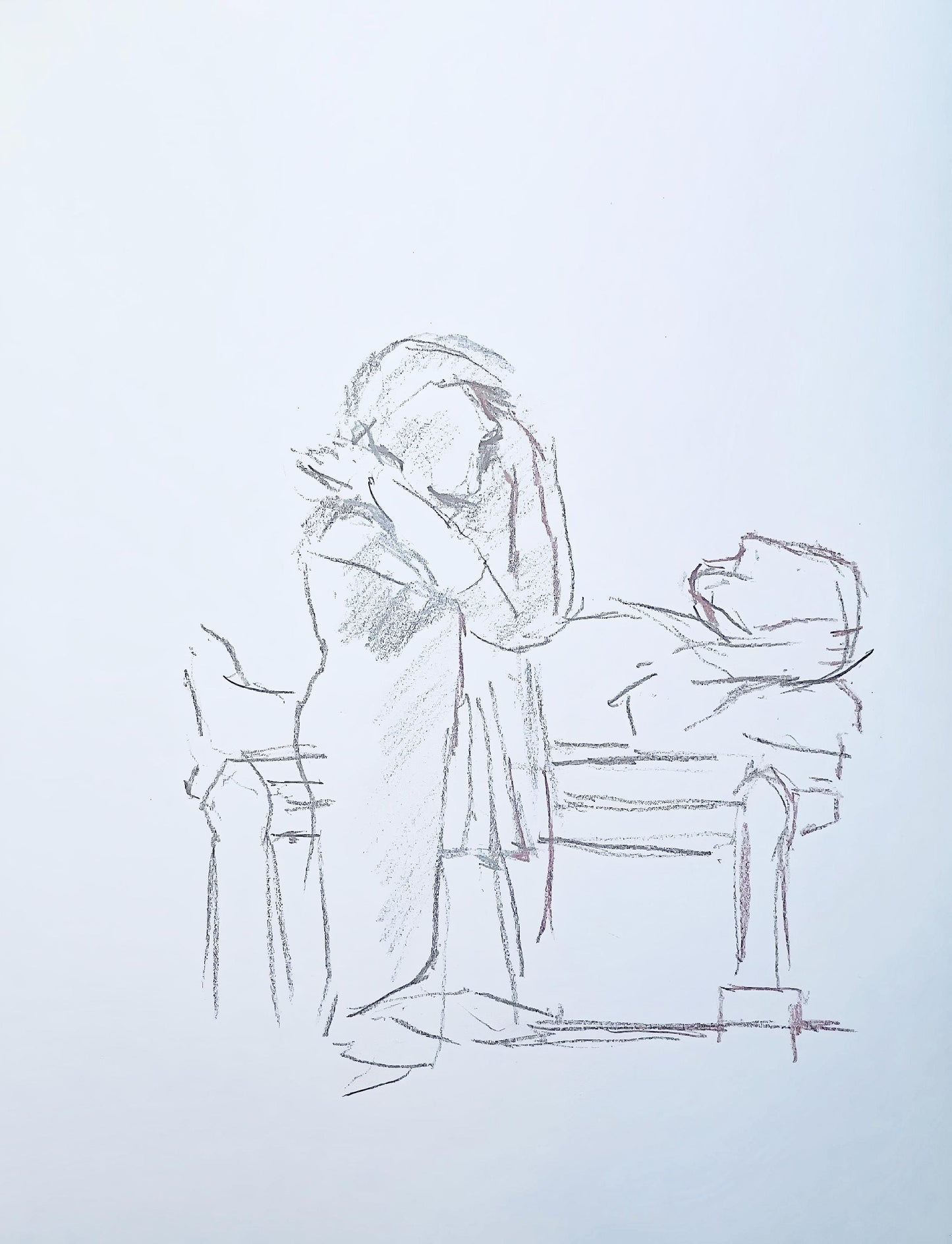 Oskar Kokoschka, Composition, Skizzenbuch Der Italienischen Reise 1963, Lithograph