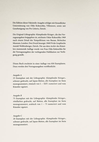 Oskar Kokoschka, Composition, Skizzenbuch Der Italienischen Reise 1963, Lithograph