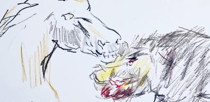 Oskar Kokoschka, Composition, Skizzenbuch Der Italienischen Reise 1963, Lithograph