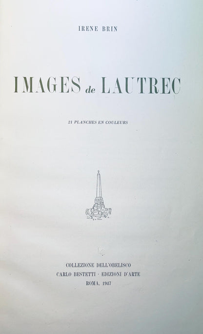 Henri De Toulouse-Lautrec, Composition, Images De Lautrec, 21 Planches En Couleurs, Collezione