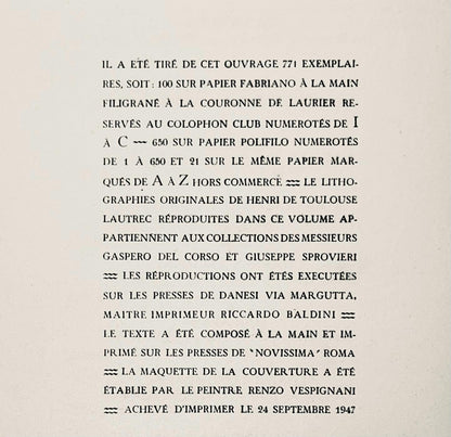 Henri De Toulouse-Lautrec, Composition, Images De Lautrec, 21 Planches En Couleurs, Collezione