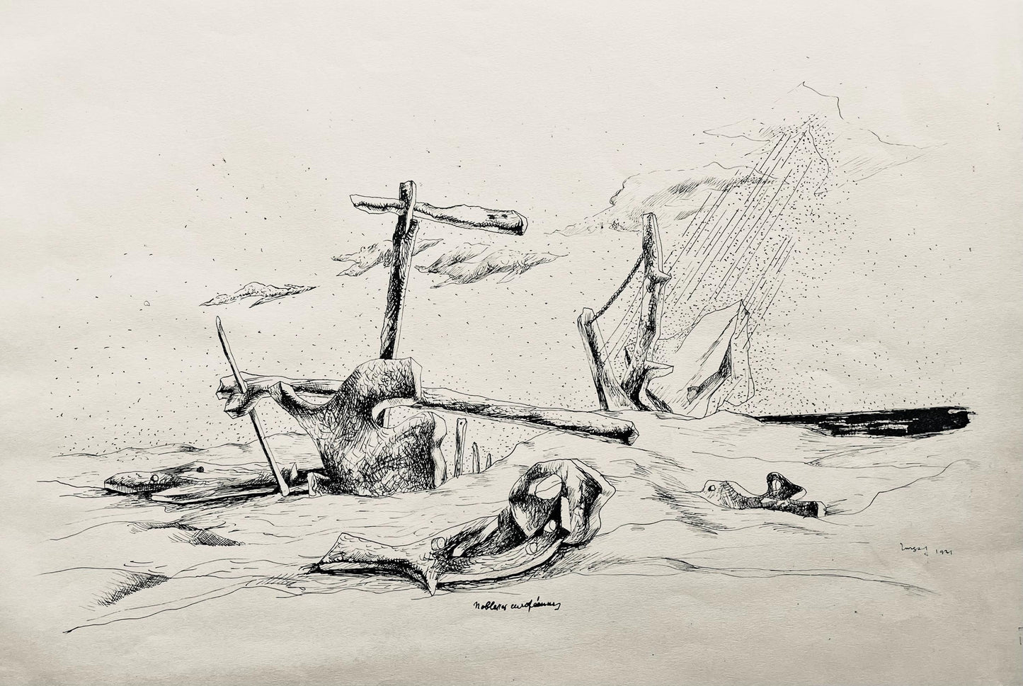 Jean Lurat, Noblesses Europennes, Huit Dessins La Plume, Lithograph