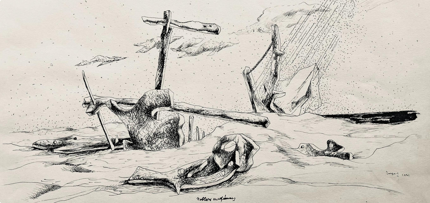 Jean Lurat, Noblesses Europennes, Huit Dessins La Plume, Lithograph