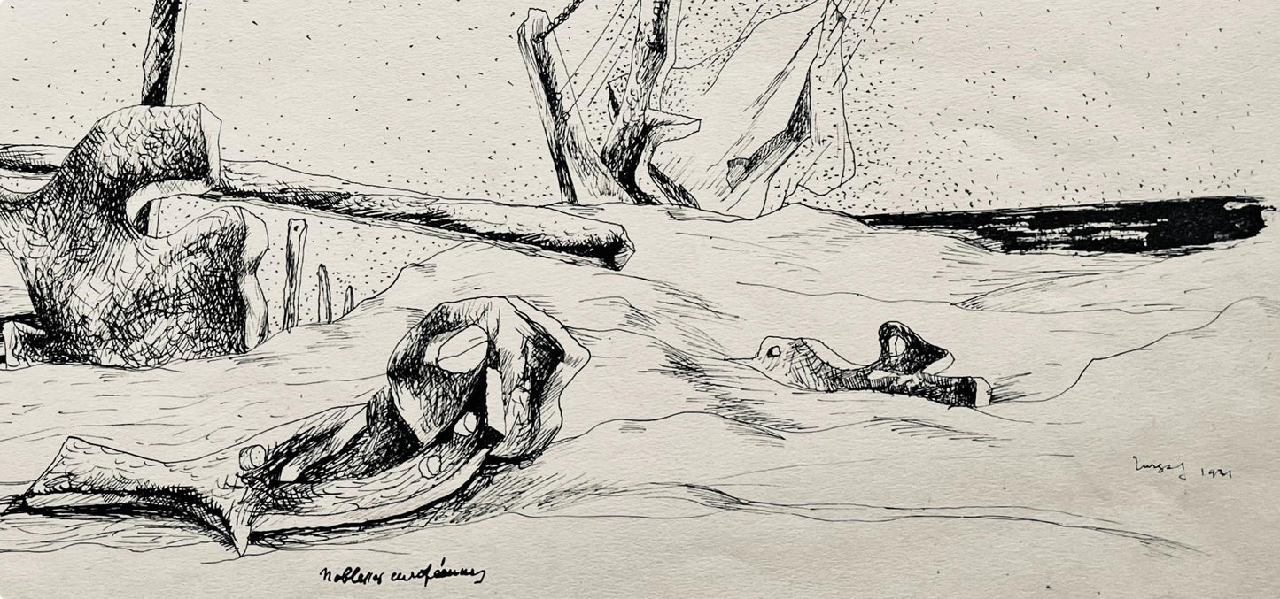 Jean Lurat, Noblesses Europennes, Huit Dessins La Plume, Lithograph