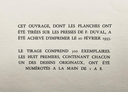 Jean Lurat, La Lyre 1932, Huit Dessins La Plume, Lithograph