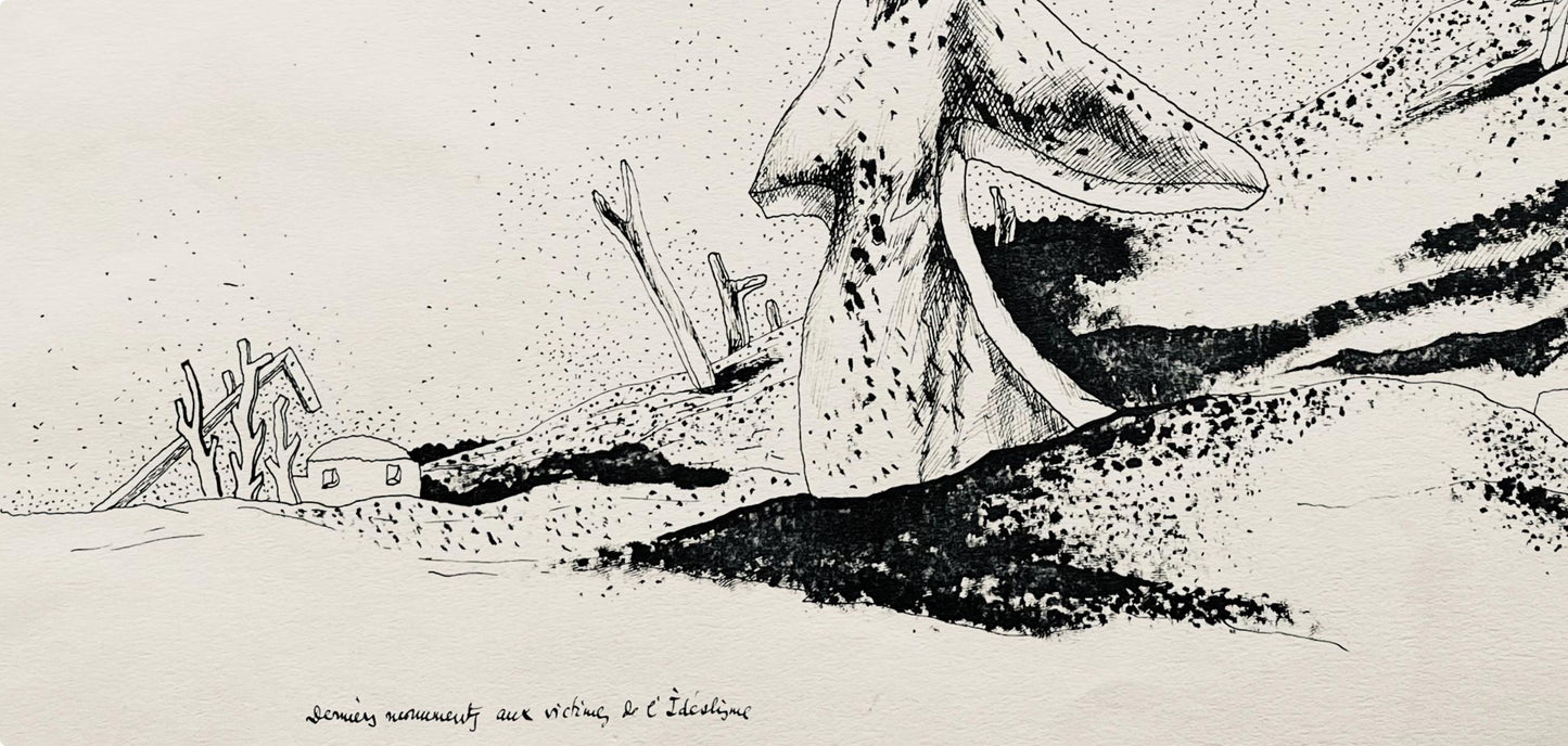 Jean Lurat, Derniers Monuments Aux Victimes, Huit Dessins La Plume, Lithograph