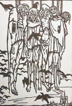 Mile Bernard, Composition, Loge De Mile Bernard, Woodcut