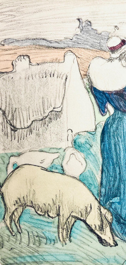 Mile Bernard, Composition, Loge De Mile Bernard, Woodcut