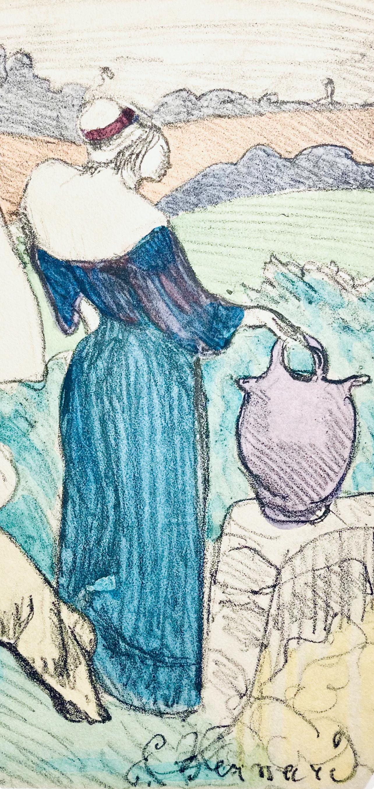 Mile Bernard, Composition, Loge De Mile Bernard, Woodcut