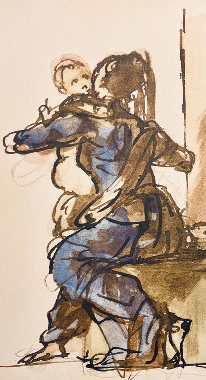 Mile Bernard, Composition, Loge De Mile Bernard, Woodcut