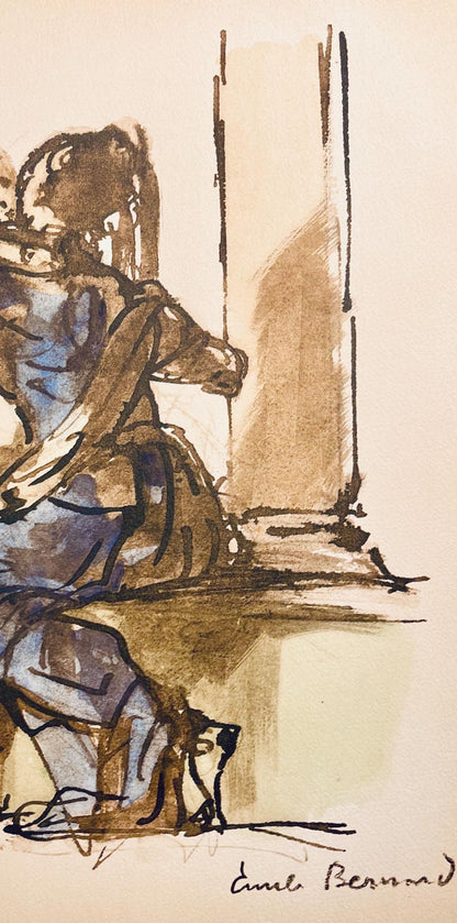 Mile Bernard, Composition, Loge De Mile Bernard, Woodcut