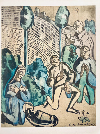 Mile Bernard, Composition, Loge De Mile Bernard, Woodcut