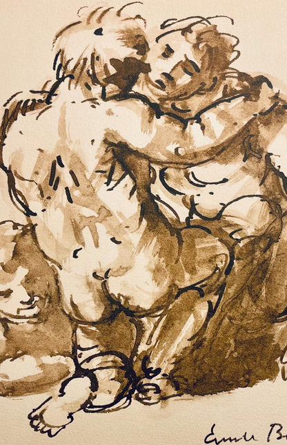 Mile Bernard, Composition, Loge De Mile Bernard, Woodcut